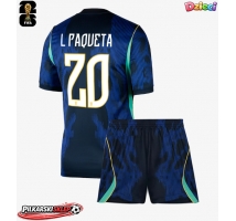 Brazylia Lucas Paqueta #20 Koszulka Wyjazdowa dzieci MŚ 2026 Krótki Rękaw (+ krótkie spodenki)